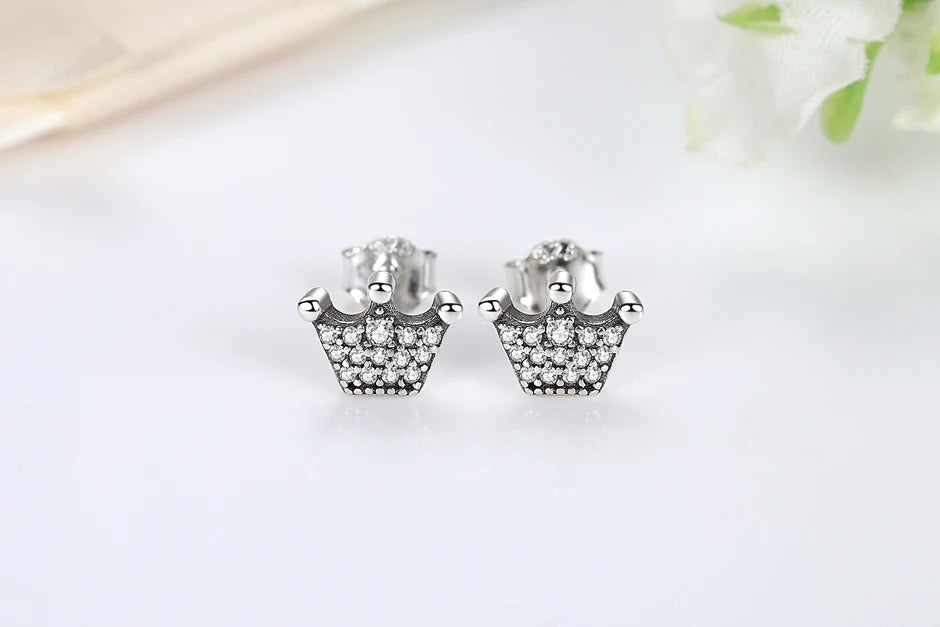 Royal Spark 925 Sterling Silver Crystal Earrings