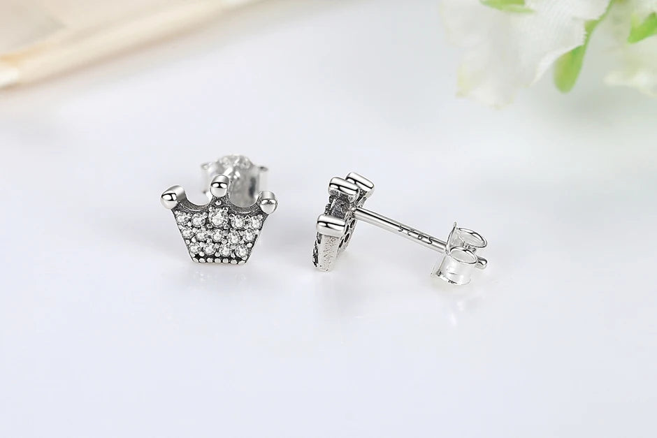 Royal Spark 925 Sterling Silver Crystal Earrings