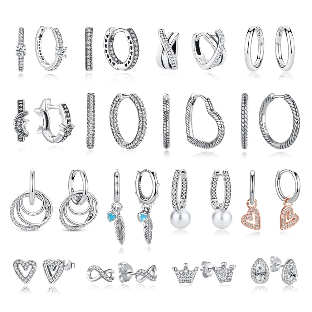 Royal Spark 925 Sterling Silver Crystal Earrings