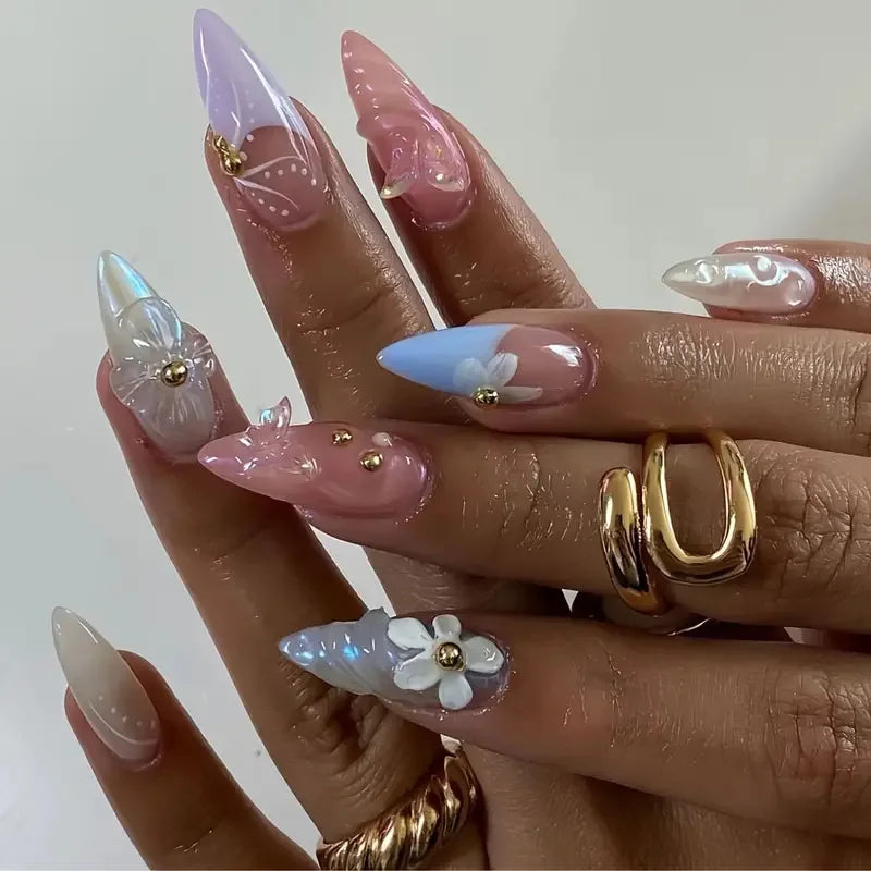 Summer Full-Cover Press-On Nails