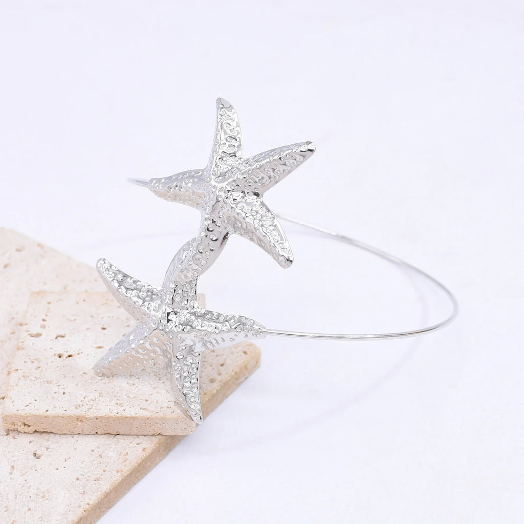 Golden Ocean Starfish Cuff Bracelet