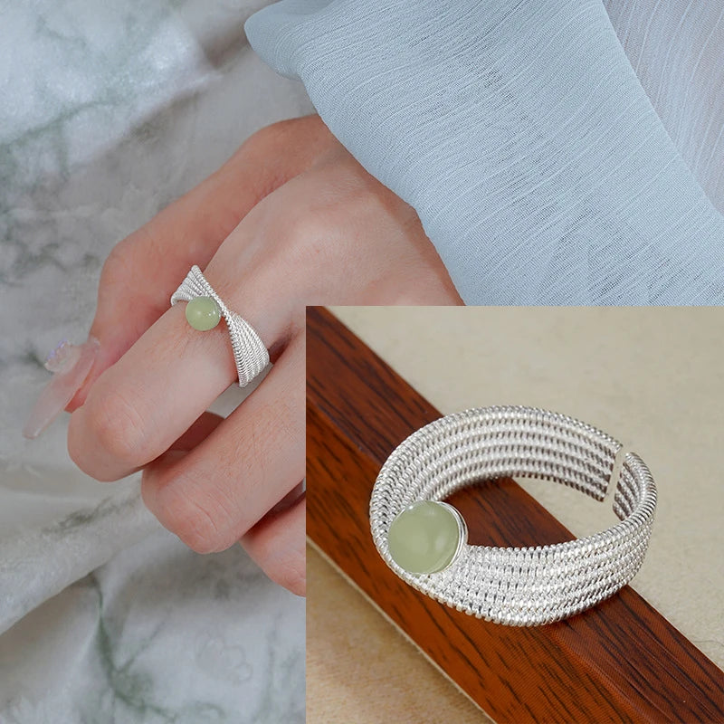 Korean Style Silver Heart Stackable Ring