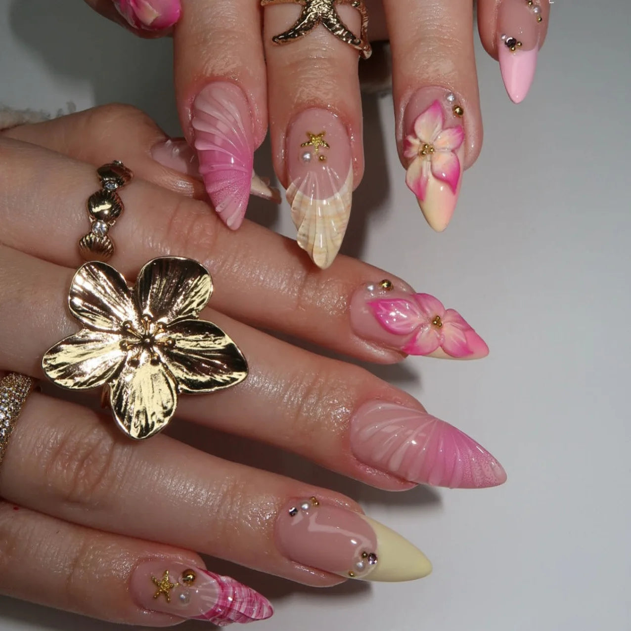 Summer Full-Cover Press-On Nails
