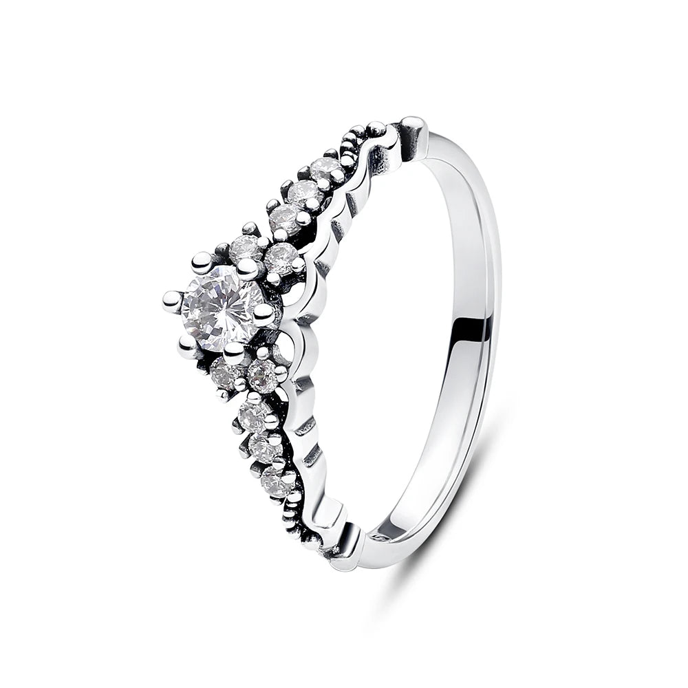 Luxury 925 Sterling Silver Crown Ring