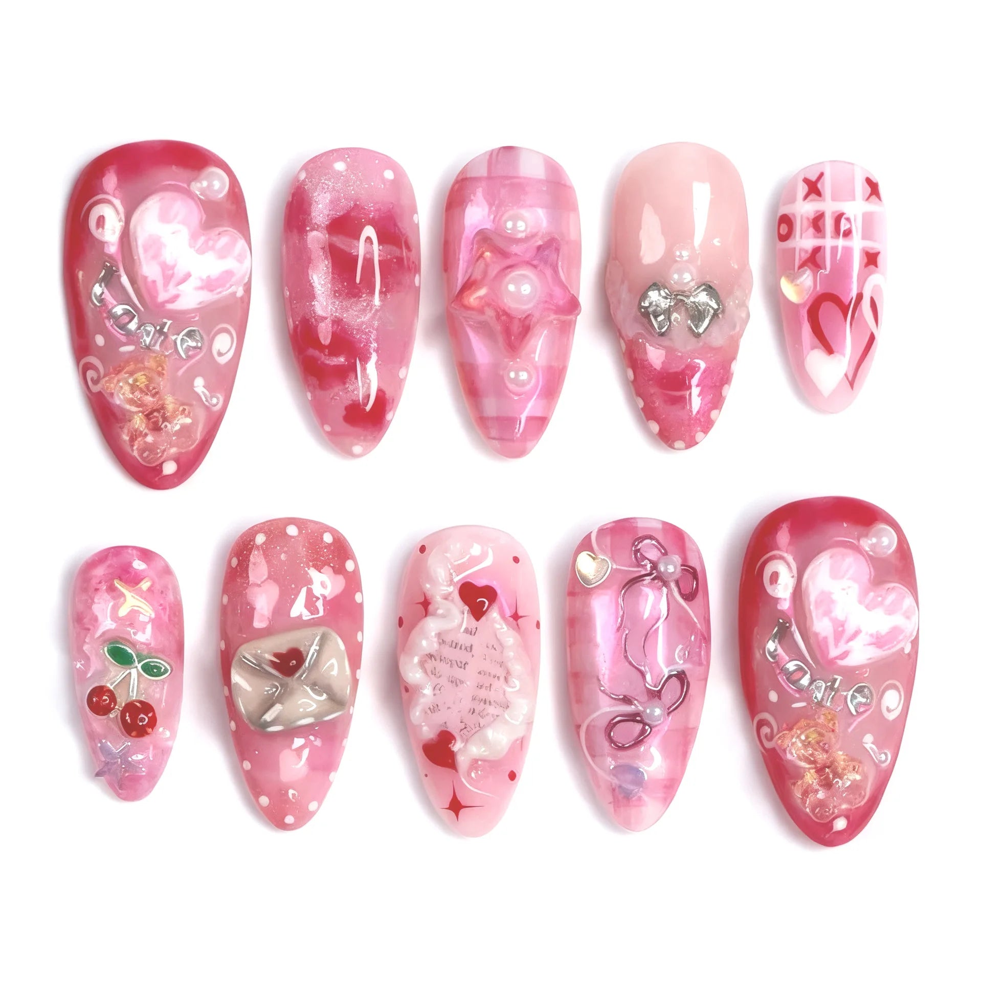 Summer Full-Cover Press-On Nails