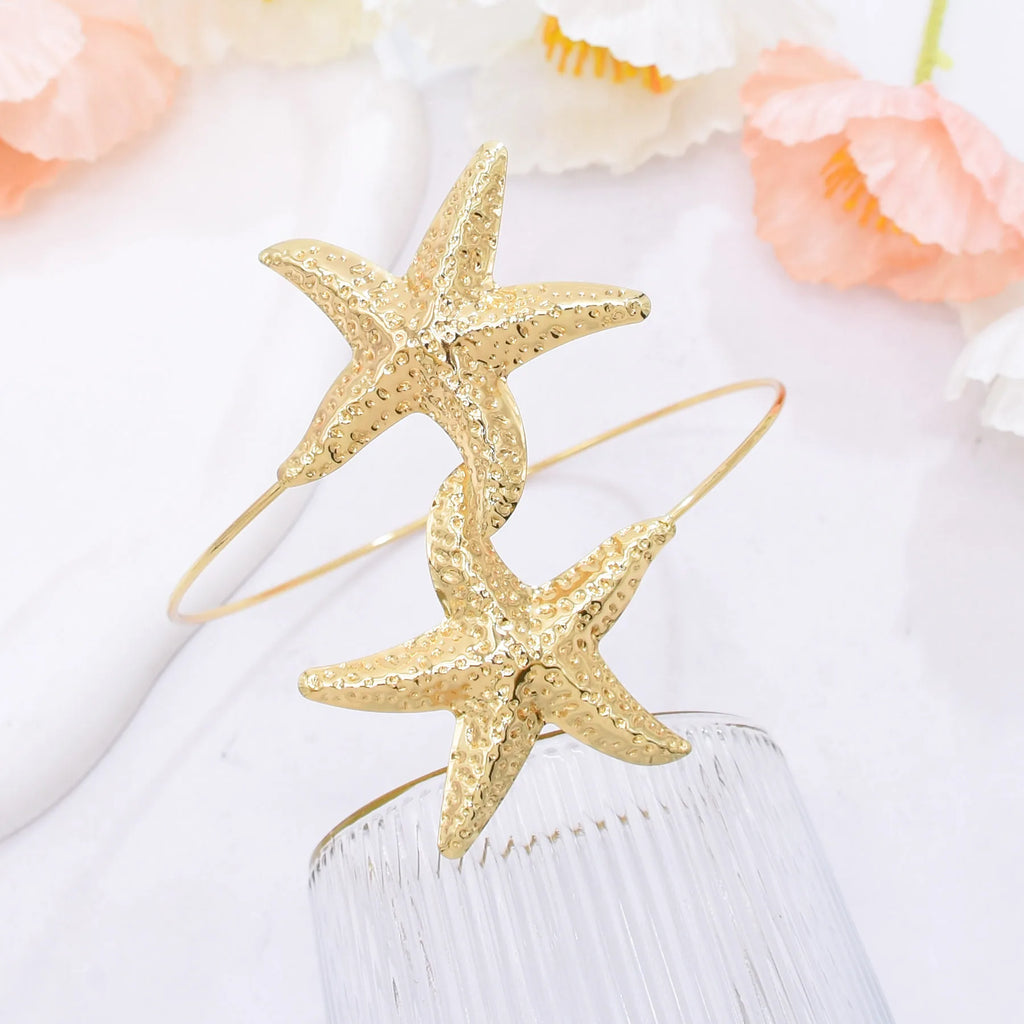 Golden Ocean Starfish Cuff Bracelet
