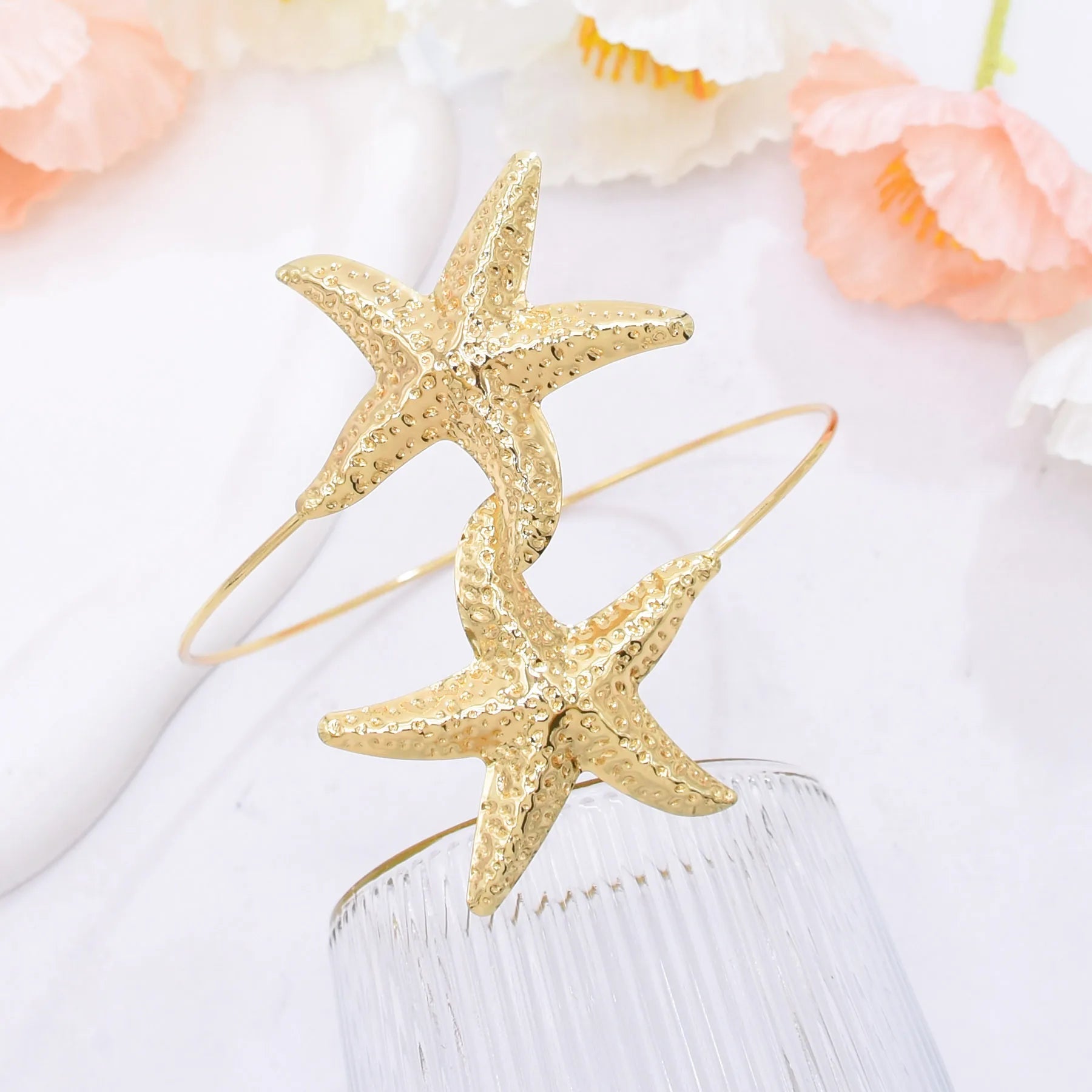 Golden Ocean Starfish Cuff Bracelet