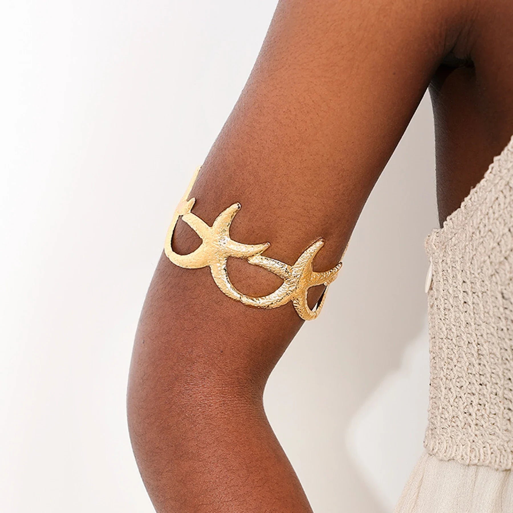 Golden Ocean Starfish Cuff Bracelet