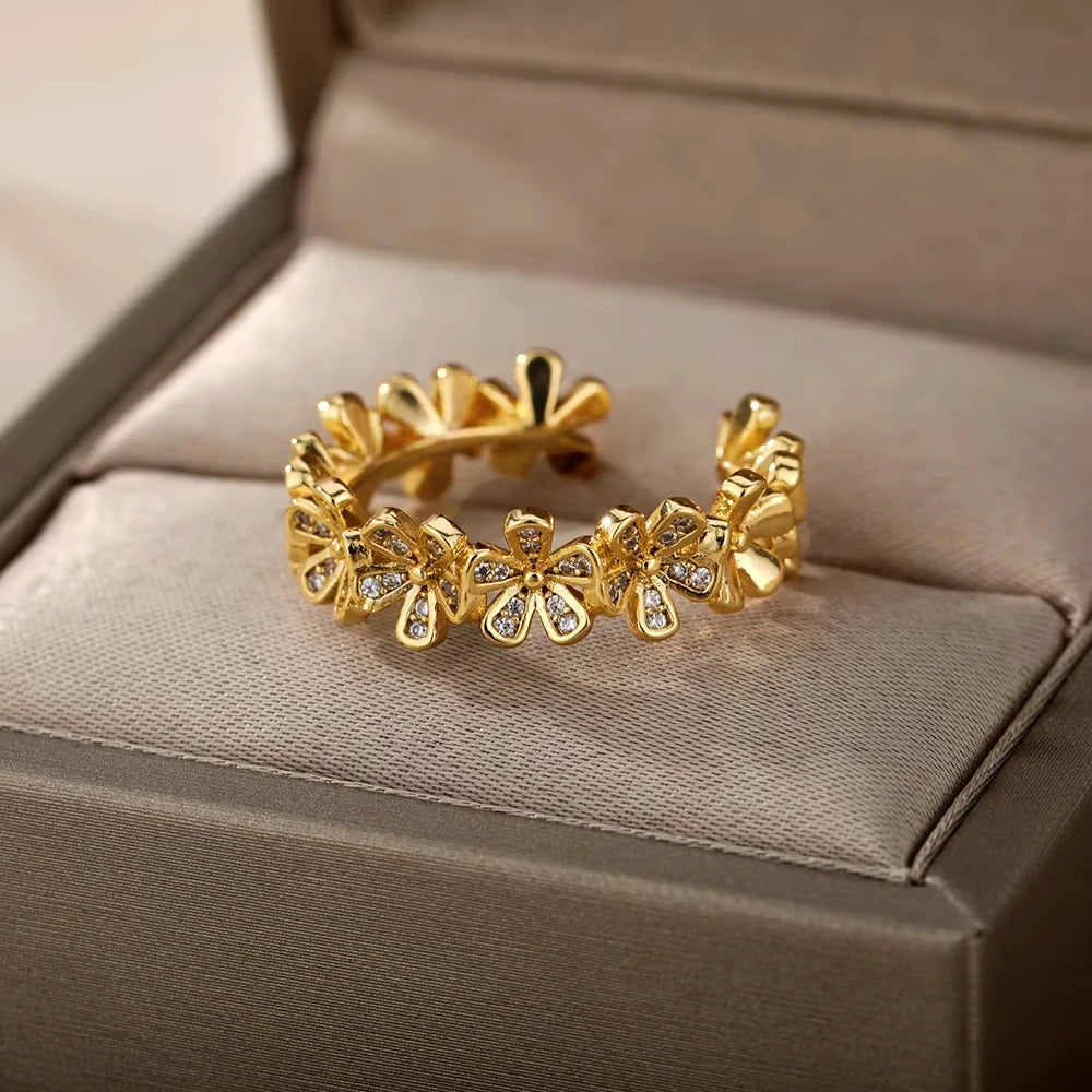 Luxury Zircon Evil Eye Adjustable Ring
