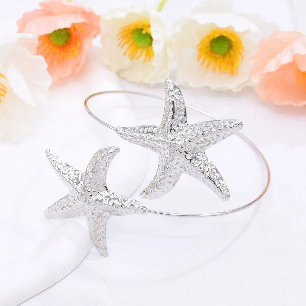 Golden Ocean Starfish Cuff Bracelet