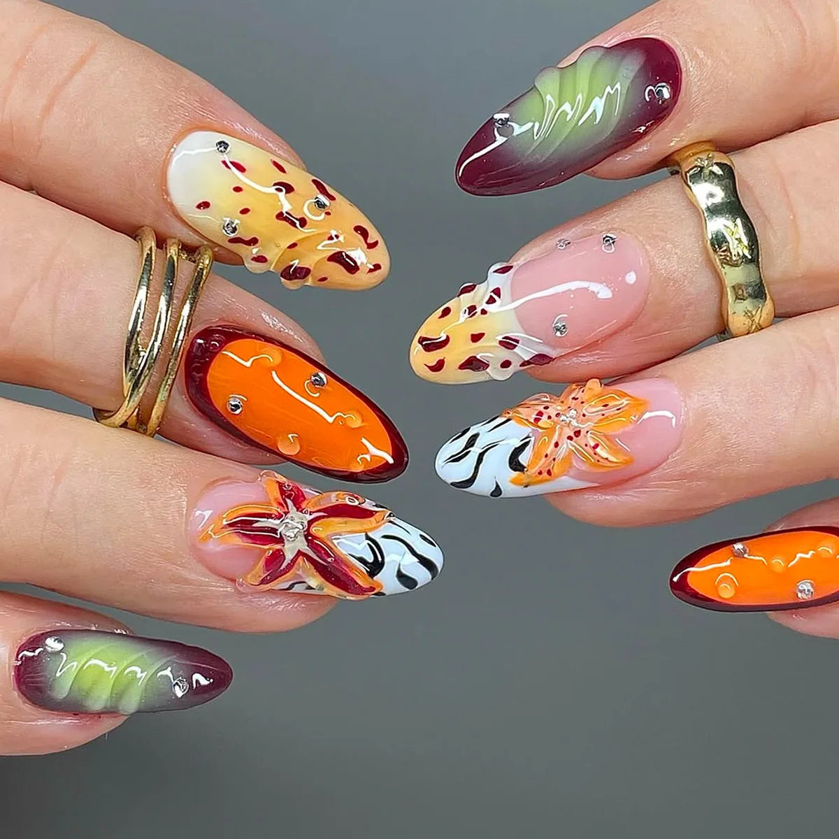 Summer Full-Cover Press-On Nails