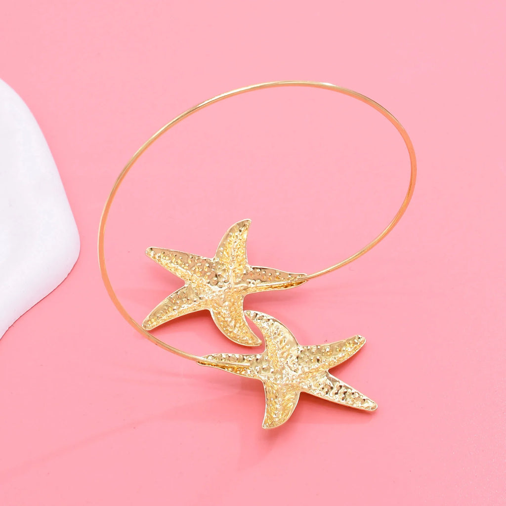 Golden Ocean Starfish Cuff Bracelet