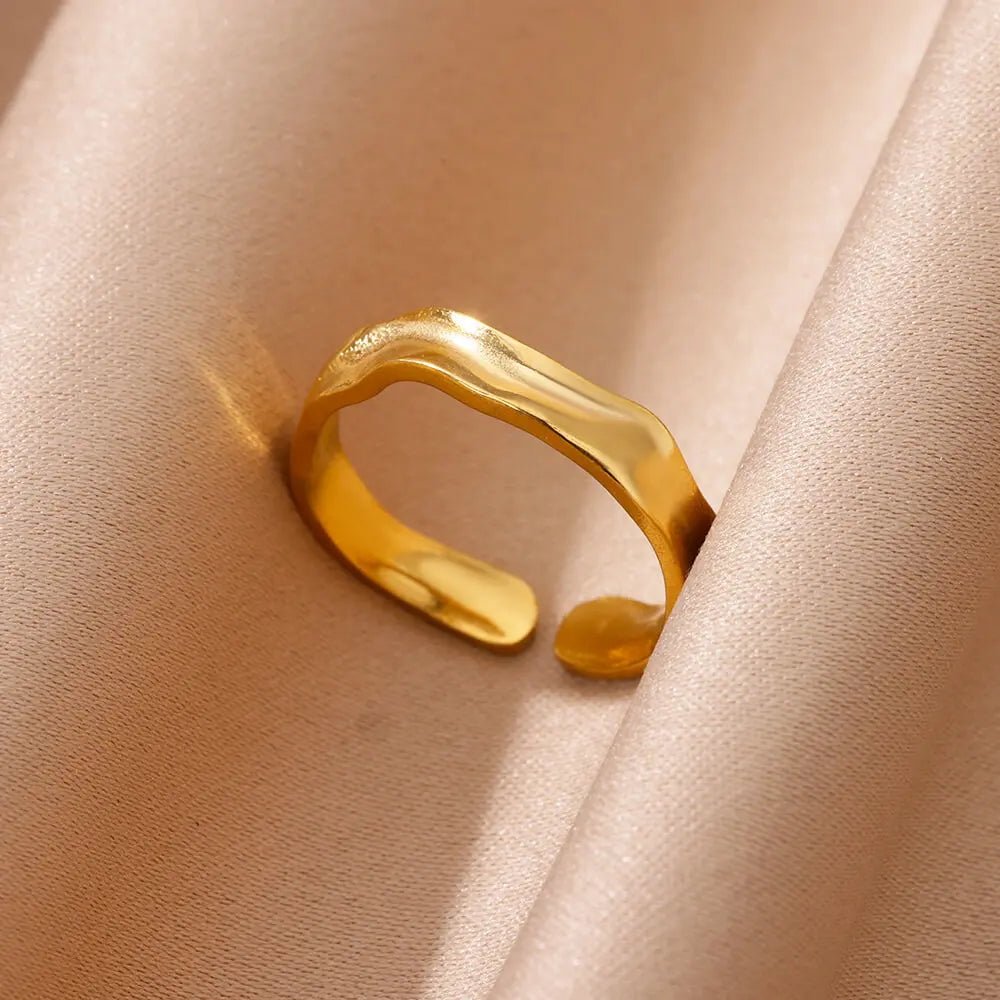 Chunky Geometric Stainless Steel Ring