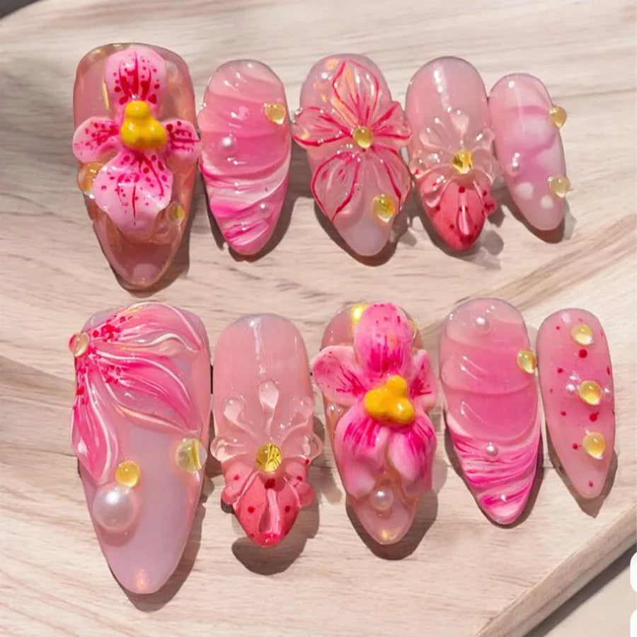 Summer Full-Cover Press-On Nails