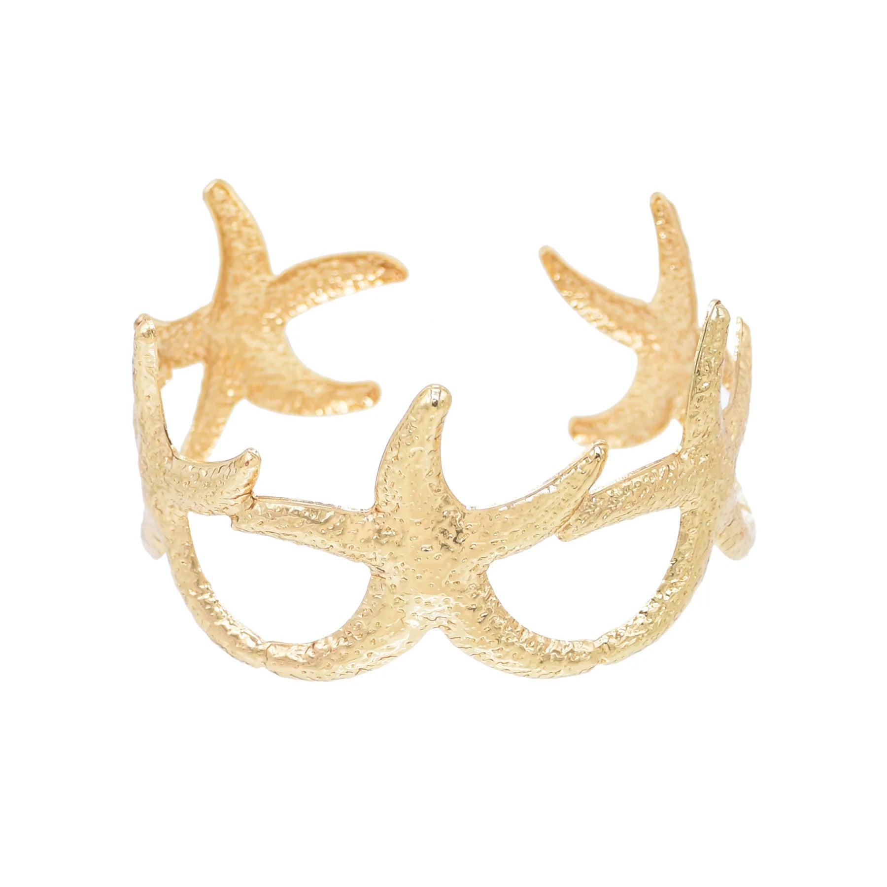 Golden Ocean Starfish Cuff Bracelet