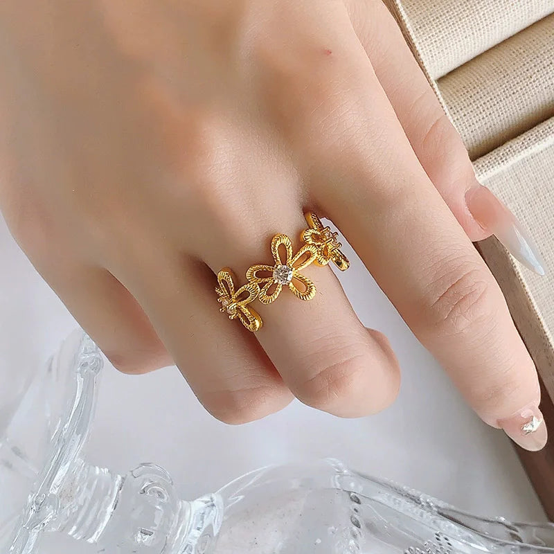 Korean Style Silver Heart Stackable Ring