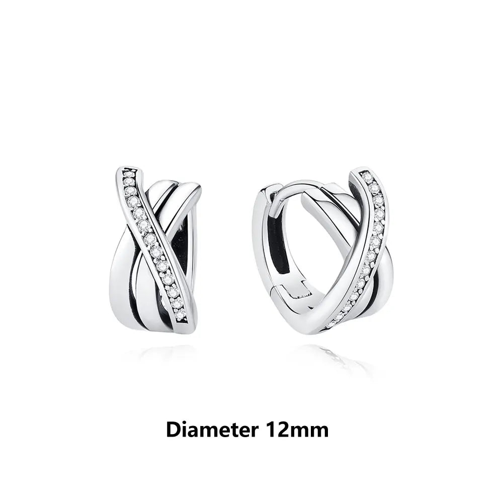 Royal Spark 925 Sterling Silver Crystal Earrings
