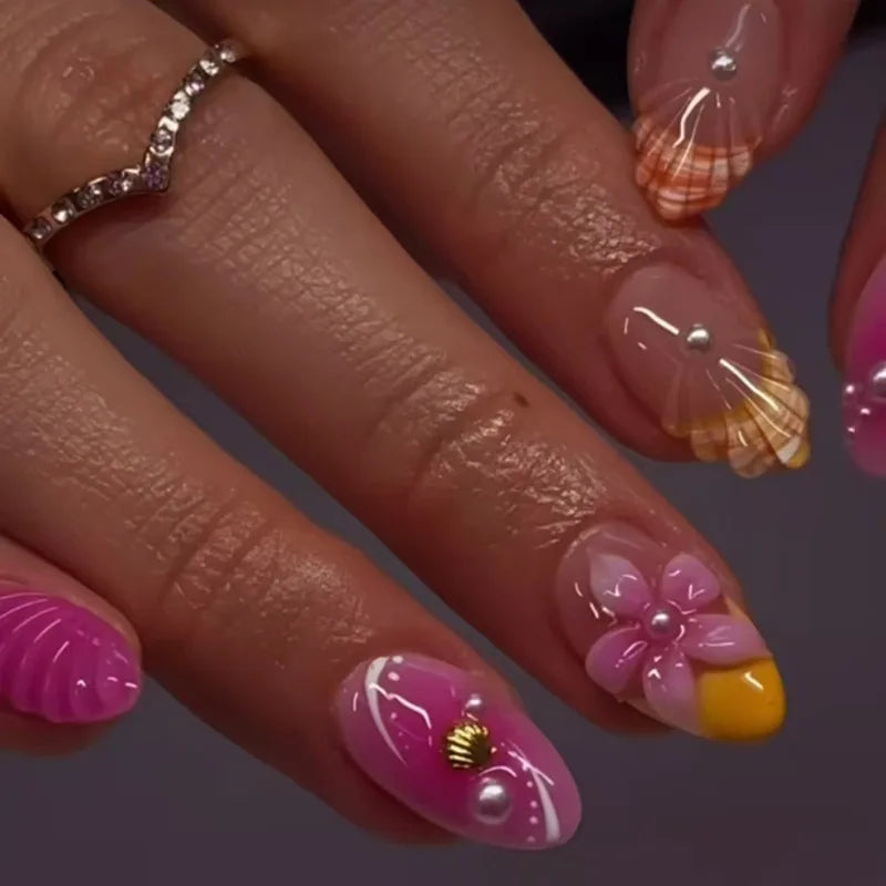 Summer Full-Cover Press-On Nails