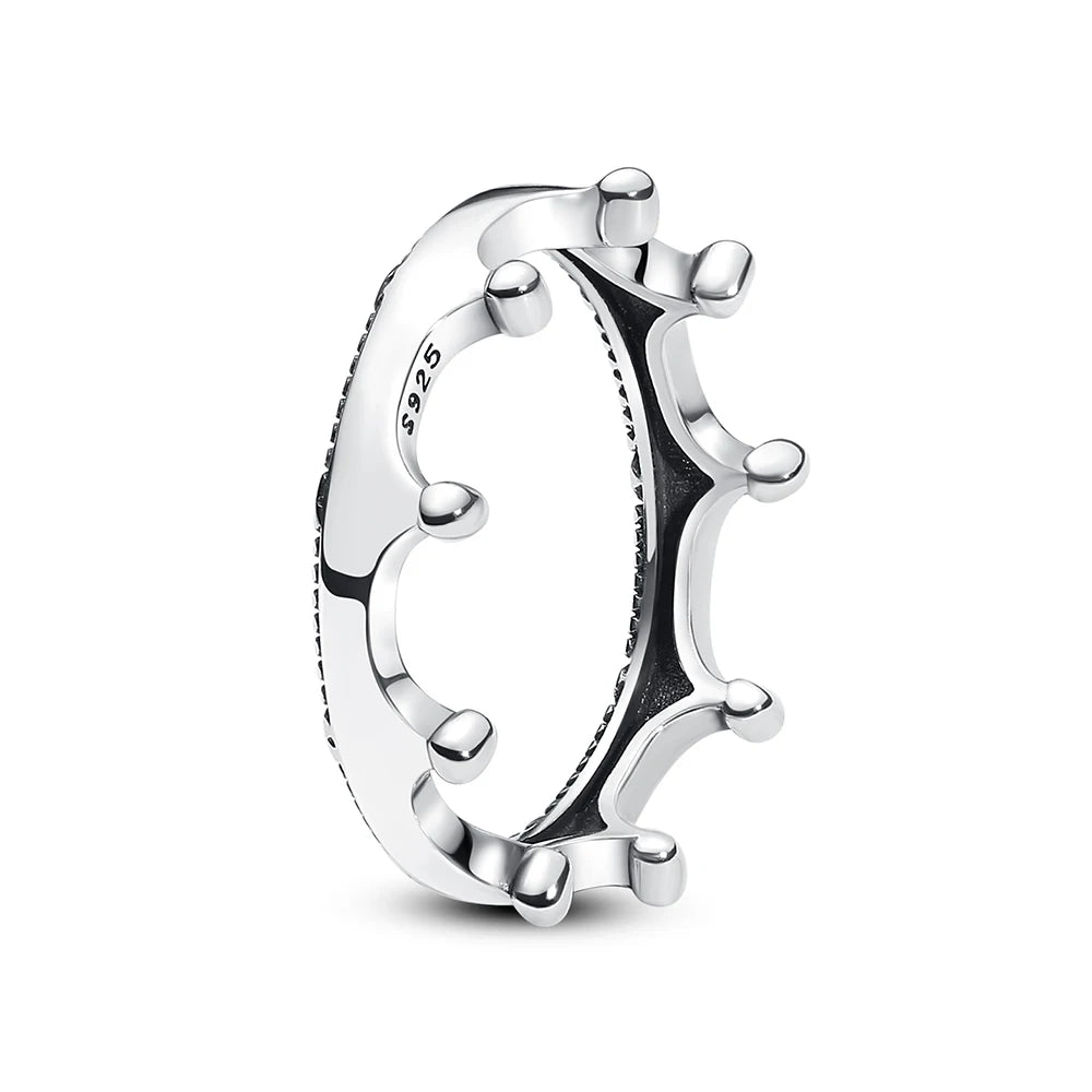 Luxury 925 Sterling Silver Crown Ring