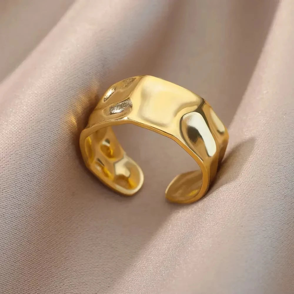 Chunky Geometric Stainless Steel Ring