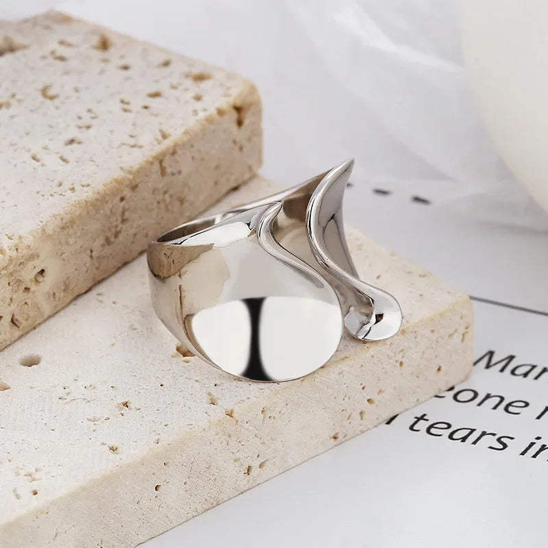 Handmade Simple Wide Statement Ring