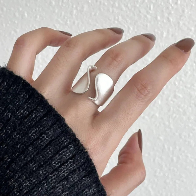 Handmade Simple Wide Statement Ring