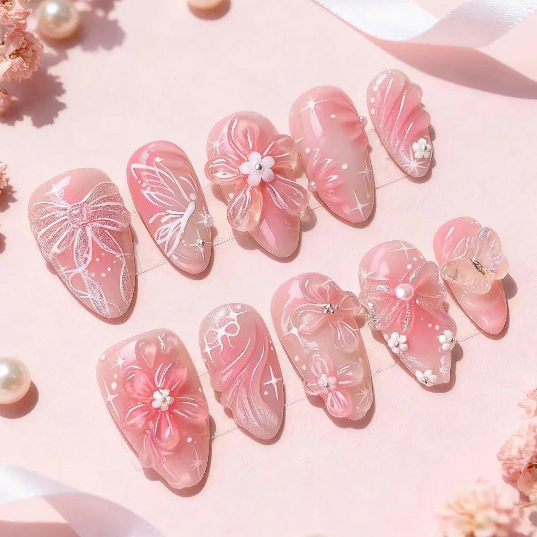 Summer Full-Cover Press-On Nails
