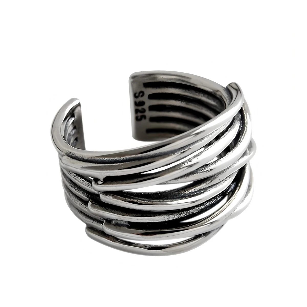 Korean Style Silver Heart Stackable Ring
