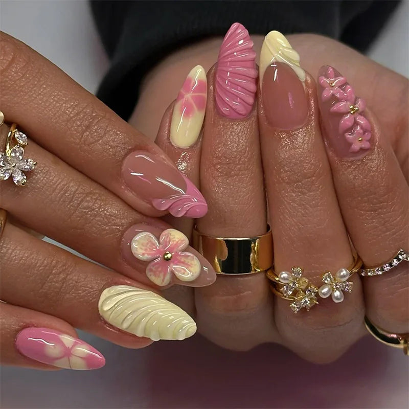 Summer Full-Cover Press-On Nails