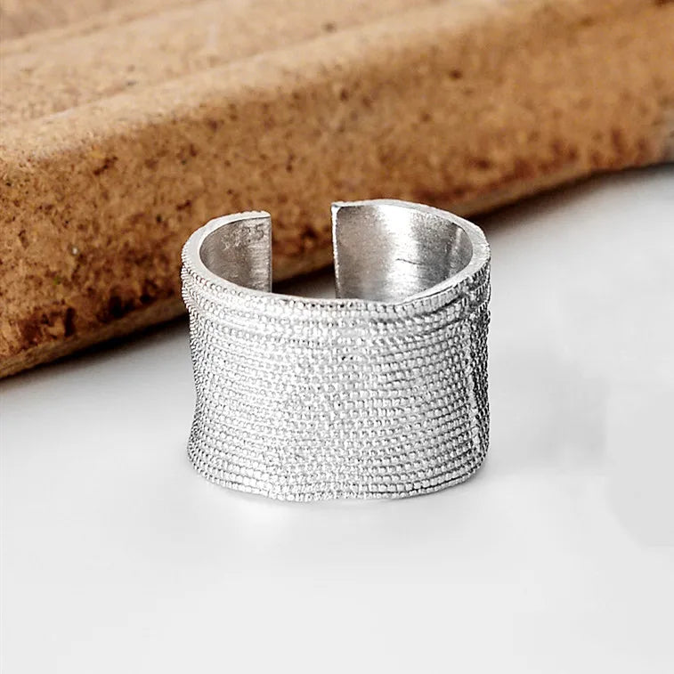Korean Style Silver Heart Stackable Ring