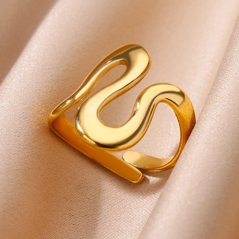 Aesthetic Gold Multi-Row Band