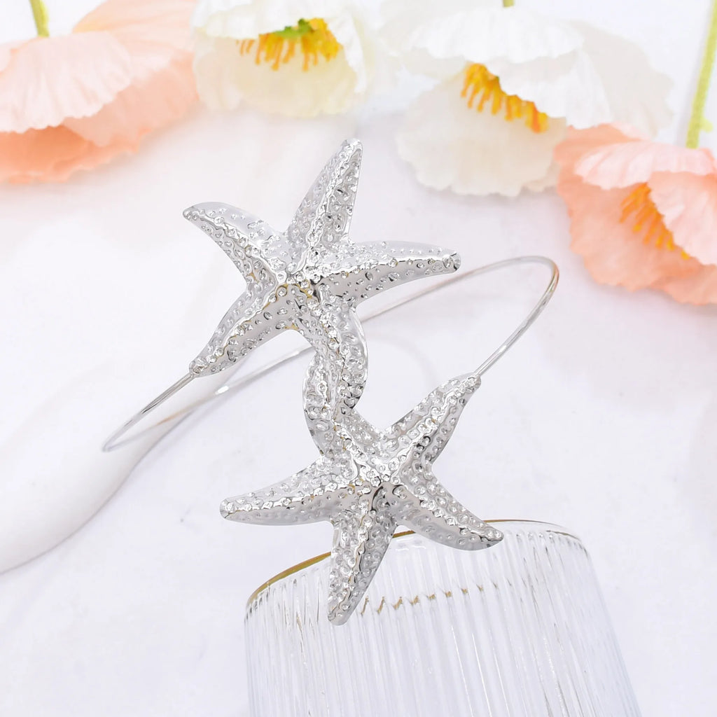 Golden Ocean Starfish Cuff Bracelet