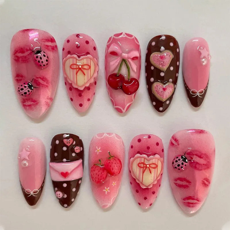 Summer Full-Cover Press-On Nails