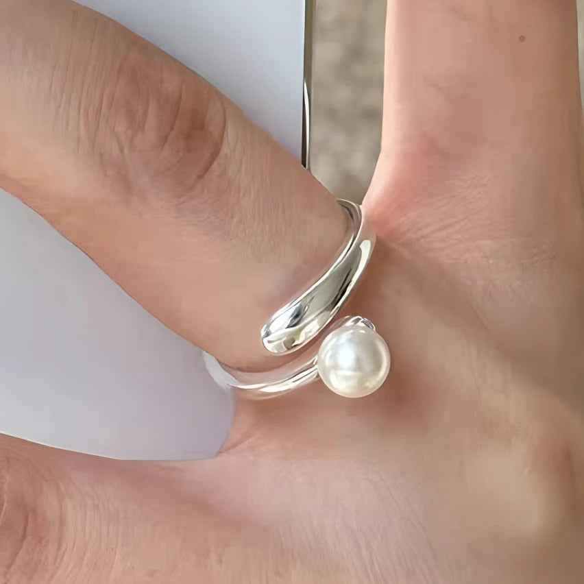 Korean Style Silver Heart Stackable Ring