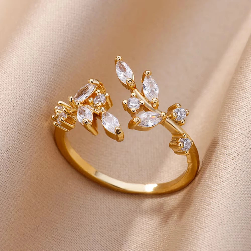 Luxury Zircon Evil Eye Adjustable Ring