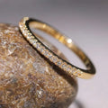 Dainty Silver Pavé Eternity Band