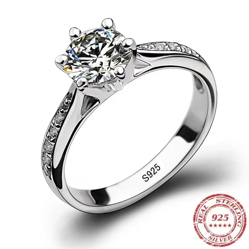 Luxury Six-Prong Solitaire Ring