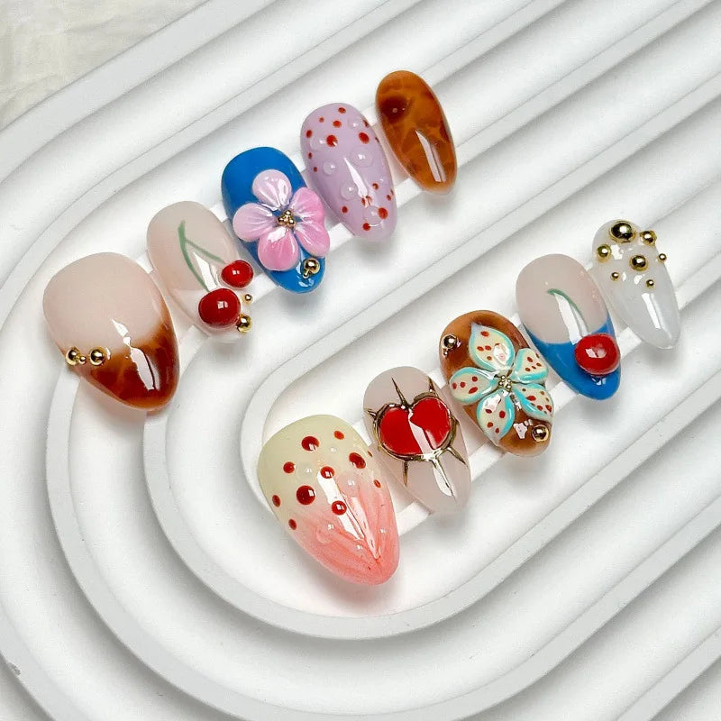 Summer Full-Cover Press-On Nails