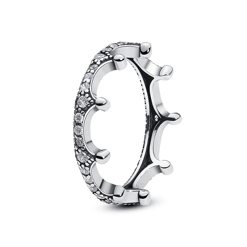 Luxury 925 Sterling Silver Crown Ring