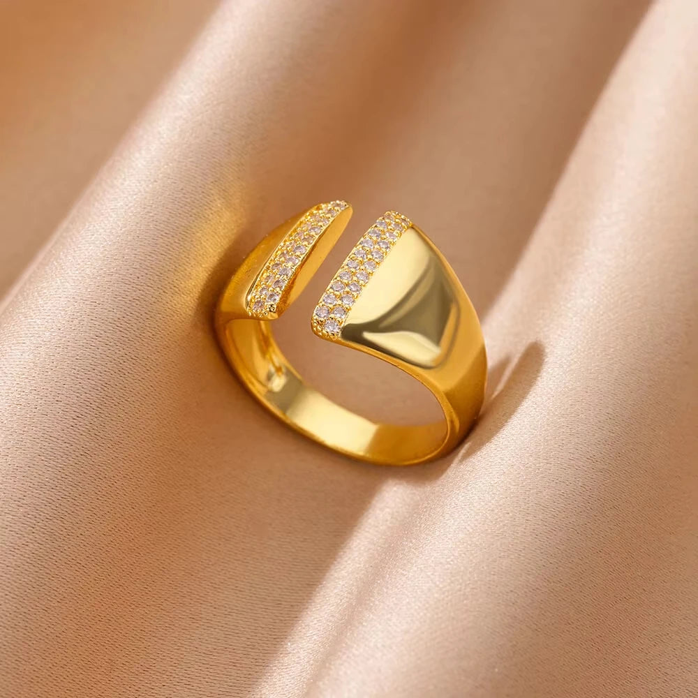 Luxury Zircon Evil Eye Adjustable Ring