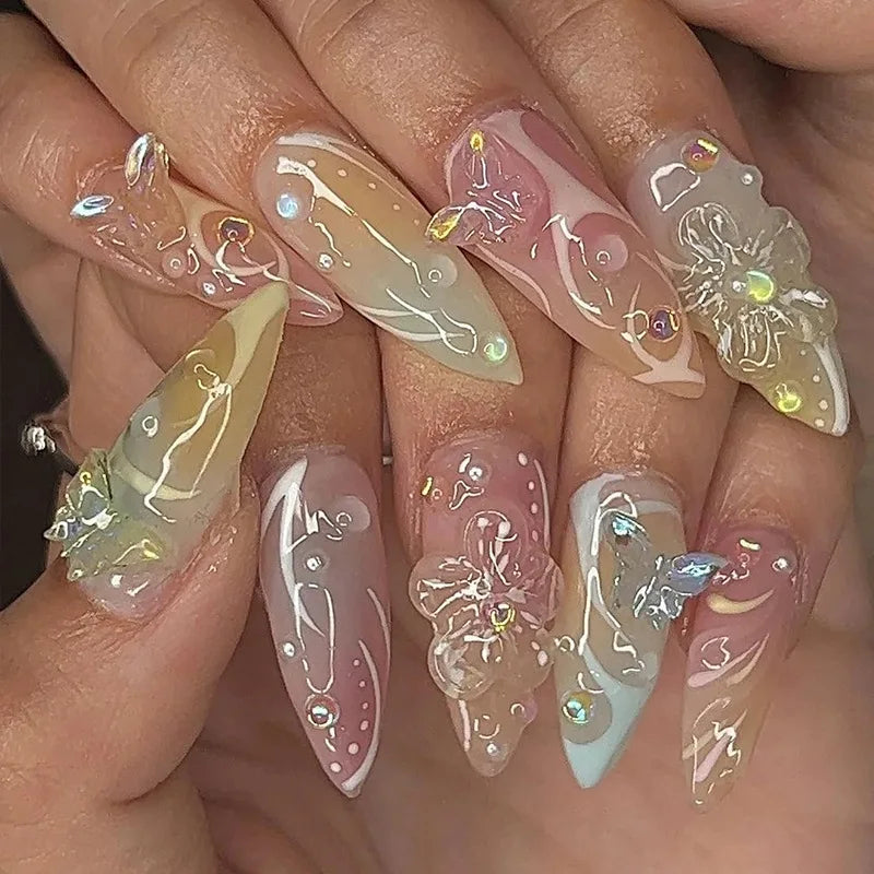Summer Full-Cover Press-On Nails