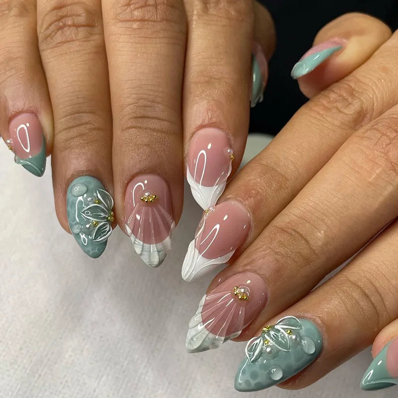 Summer Full-Cover Press-On Nails