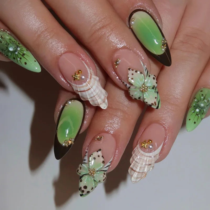 Summer Full-Cover Press-On Nails