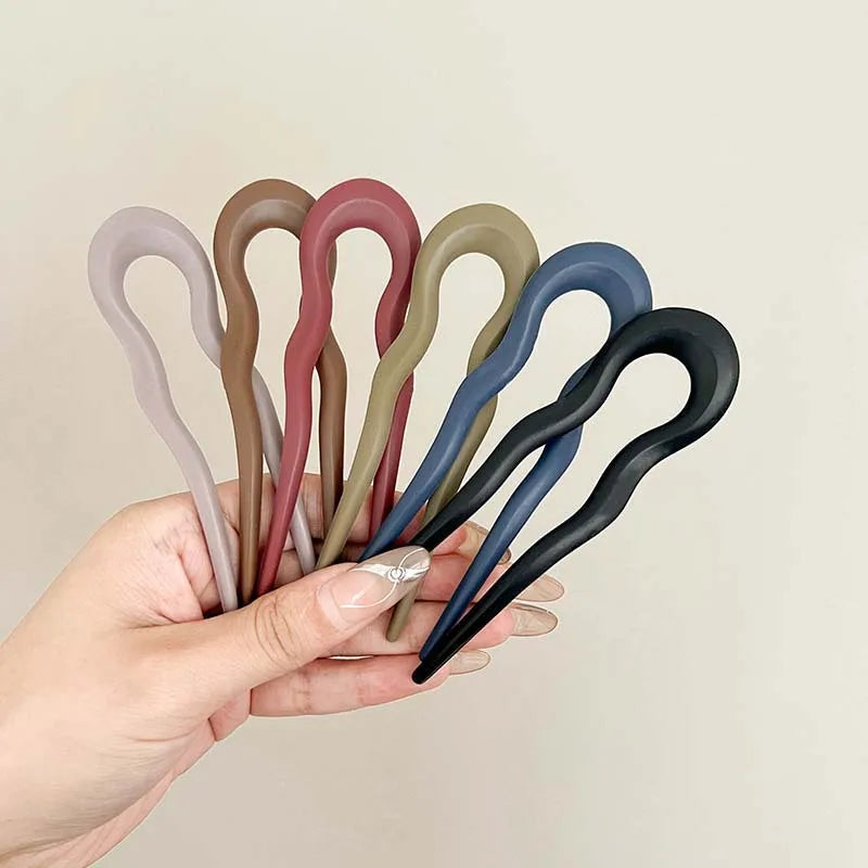 Elegant Tortoiseshell U-Shaped Hair Fork