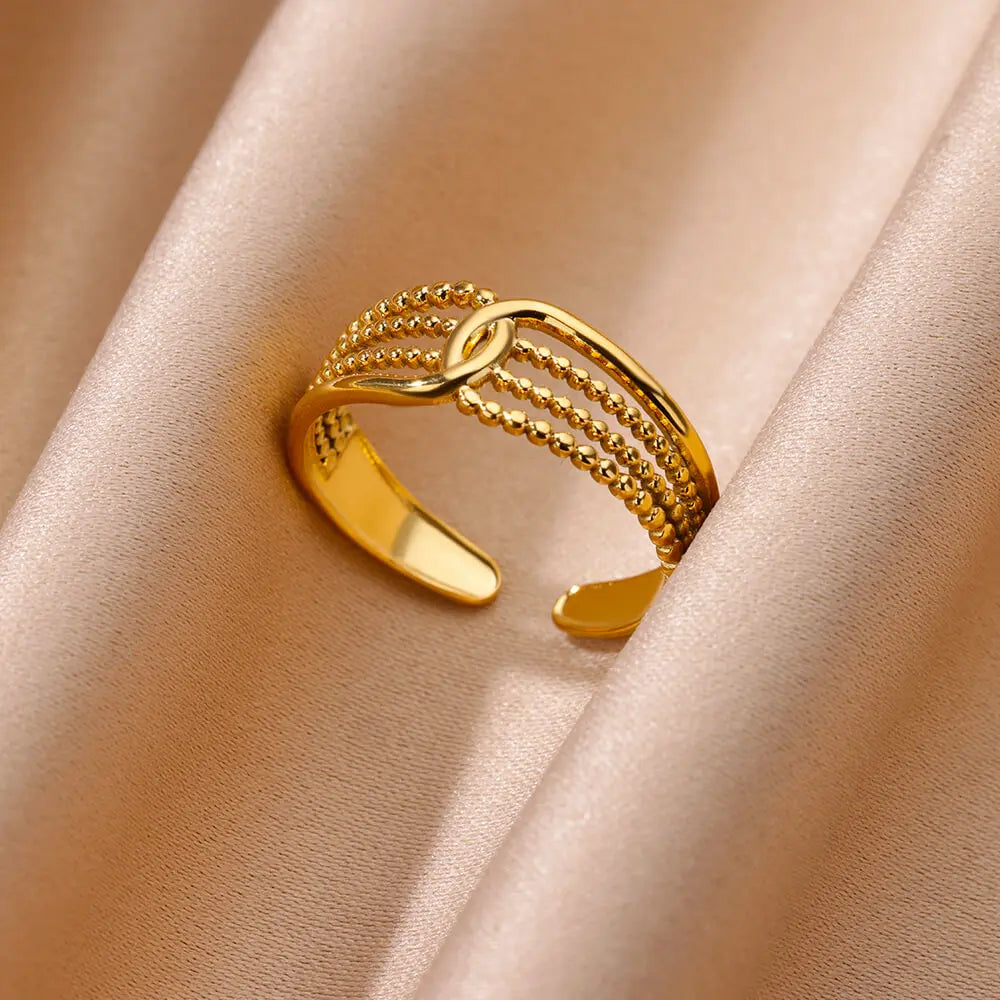Chunky Geometric Stainless Steel Ring