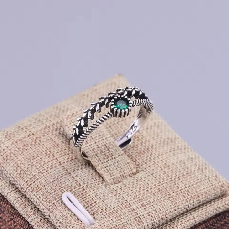 Punk Hollow Line Sterling Silver Ringtable  Jewelry