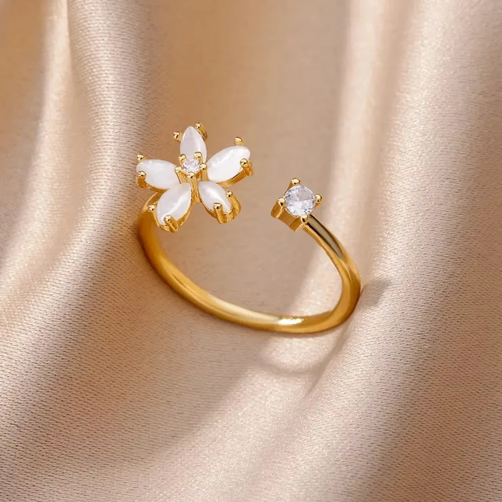 Luxury Zircon Evil Eye Adjustable Ring