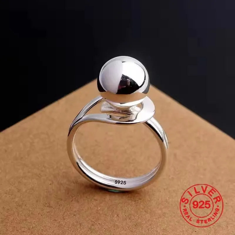 Punk Hollow Line Sterling Silver Ringtable  Jewelry