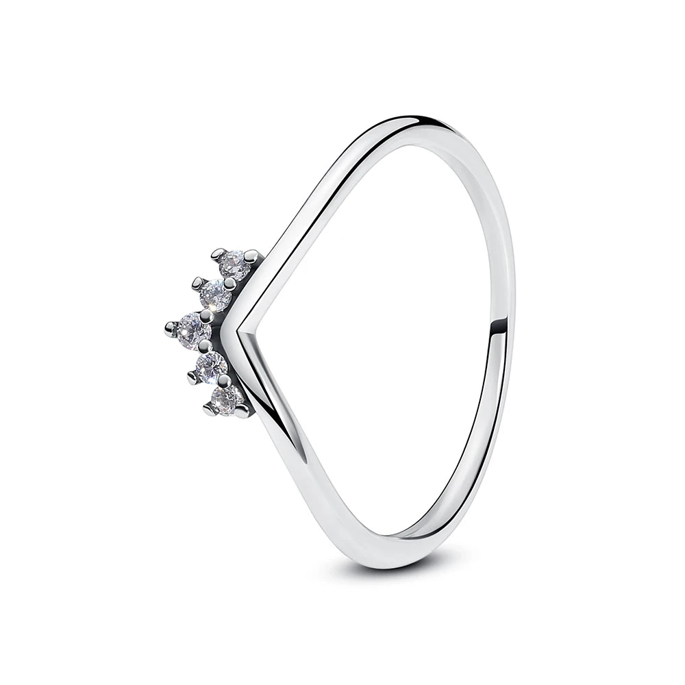 Luxury 925 Sterling Silver Crown Ring