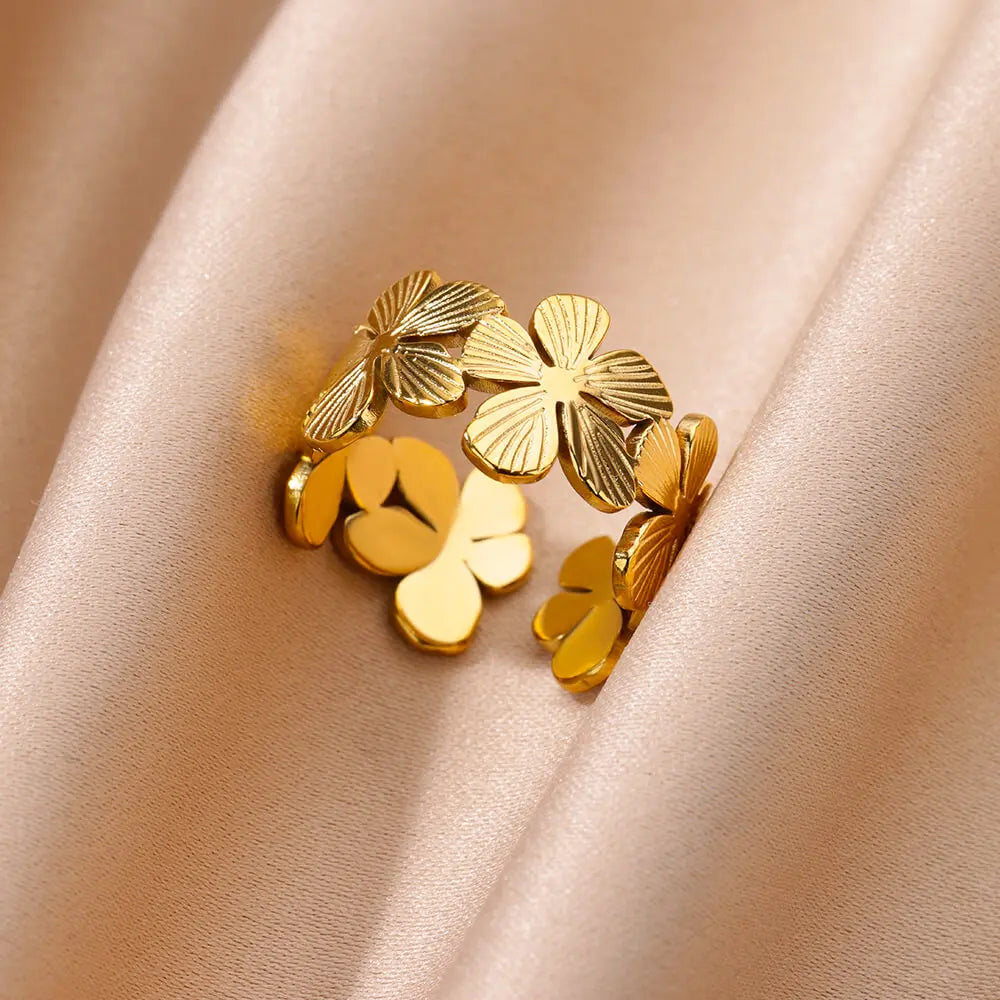 Luxury Zircon Evil Eye Adjustable Ring